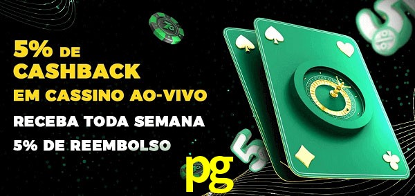 Promoções do cassino ao Vivo pg